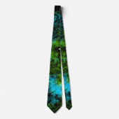 Blauwe en groene melkweg Cosmic Space Stropdas (Voorkant)