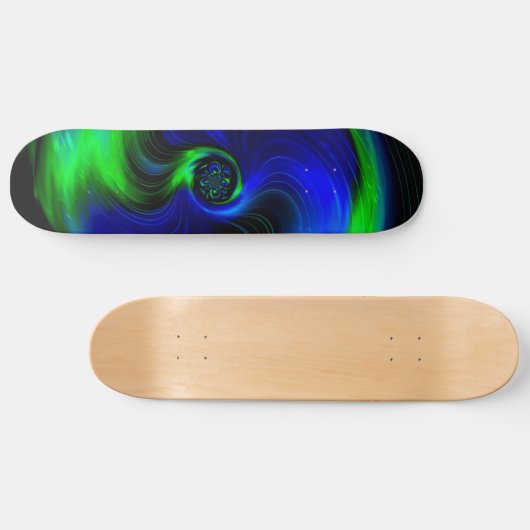 Blauwe en groene melkweg persoonlijk skateboard (Horizontaal)