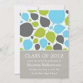 Blauwe en groene moderne Afstuderen bekendmaking Kaart (Voorkant)