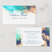 Blauwe en groene, moderne kunst Vloeibare Waterver Visitekaartje (Voorkant / Achterkant)