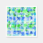 Blauwe en groene mozaïeken servet (Voorkant)