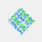 Blauwe en groene mozaïeken servet (Hoek)