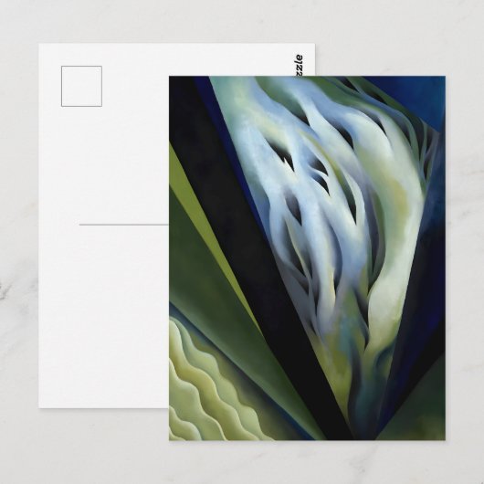 Blauwe en groene muziek van Georgia O'Keeffe Briefkaart (Voorkant / Achterkant)