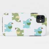Blauwe en groene olifanten iPhone 5 Hoesje (Achterkant (horizontaal))