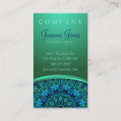 Blauwe en groene Pareltjes Visitekaartje (Achterkant)