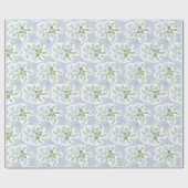 Blauwe en groene Pearl's Bouquet  Cadeaupapier (Vlak)