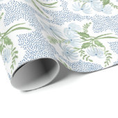 Blauwe en groene Pearl's Bouquet  Cadeaupapier (Rol Hoek)