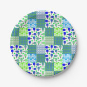 Blauwe en groene Pickleball Courts, Paddles & Ball Papieren Bordje (Voorkant)