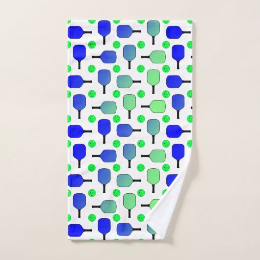 Blauwe en groene Pickleball Paddles Green Pickleba Bad Handdoek (Handdoek)