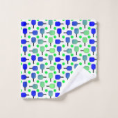 Blauwe en groene Pickleball Paddles Green Pickleba Bad Handdoek (Wasdoekje)