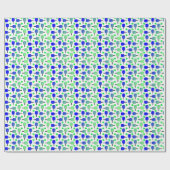 Blauwe en groene Pickleball Paddles Green Pickleba Cadeaupapier (Vlak)