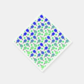 Blauwe en groene Pickleball Paddles Green Pickleba Servet (Hoek)