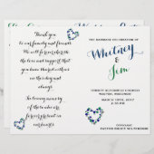 Blauwe en groene polaire stip vouwbare weduwprogra (Voorkant / Achterkant)