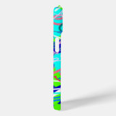 Blauwe en Groene Pop Kunst Case-Mate iPhone Case (Achterkant / Rechts)