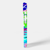 Blauwe en Groene Pop Kunst Case-Mate iPhone Case (Achterkant / Links)