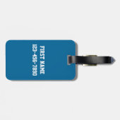 Blauwe en groene  racestrepen bagagelabel (Achterkant horizontaal)