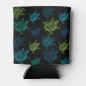 Blauwe en groene schildpadden blikjeskoeler (Voorkant)