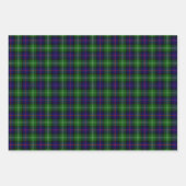 Blauwe en groene Schotse lan Sutherland Tartan Cas Inpakpapier Vel (Voorkant)