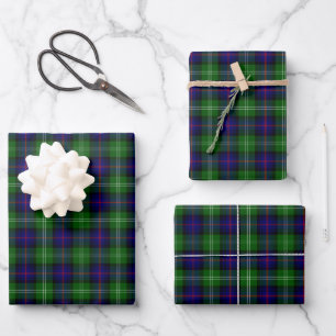 Blauwe en groene Schotse lan Sutherland Tartan Cas Inpakpapier Vel