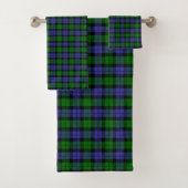 Blauwe en groene Schotse tartan Bad Handdoek (Insitu)