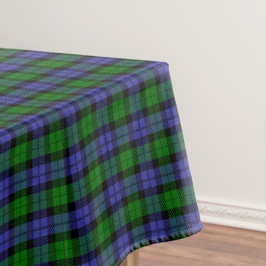 Blauwe en groene Schotse tartan Tafelkleed (Voorbeeld)