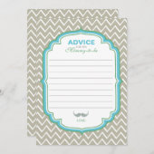 Blauwe en Groene Snor Advies voor Moeder Kaart (Voorkant / Achterkant)