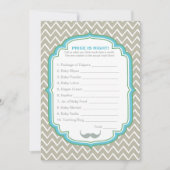 Blauwe en groene snor Prijs is de juiste spel Kaar Kaart (Voorkant)