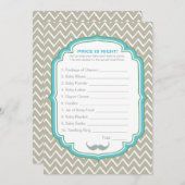 Blauwe en groene snor Prijs is de juiste spel Kaar Kaart (Voorkant / Achterkant)