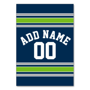 Blauwe en groene sport Jersey Kaart