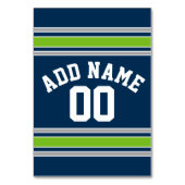 Blauwe en groene sport Jersey Kaart (Achterkant)