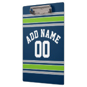 Blauwe en groene sport Jersey Klembord (Links)