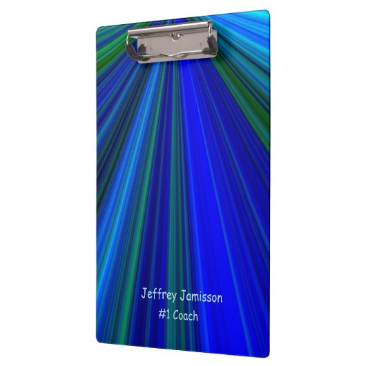 Blauwe en groene Starburst, #1 Coach, Beste leraar Klembord (Links)