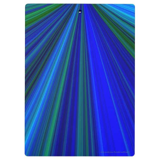 Blauwe en groene Starburst, #1 Coach, Beste leraar Klembord (Achterkant)