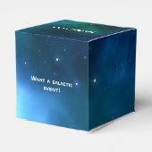 Blauwe en groene sterrenweddenschap bedankdoosjes (Achterkant)