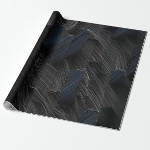Blauwe en groene stickers op blauwe plastic verpak cadeaupapier