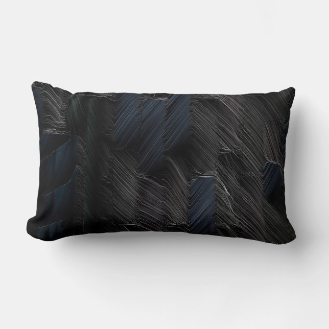 Blauwe en groene stickers op blauwe plastic verpak kussen (Voorkant)