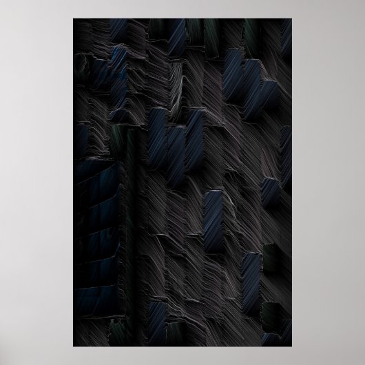 Blauwe en groene stickers op blauwe plastic verpak poster (Voorkant)