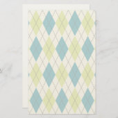 Blauwe en groene stijl briefpapier (Voorkant / Achterkant)