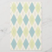 Blauwe en groene stijl briefpapier (Voorkant)