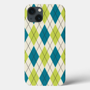 Blauwe en groene stijl iPhone 13 hoesje