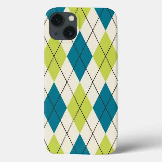 Blauwe en groene stijl Case-Mate iPhone case (Achterkant)