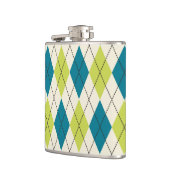 Blauwe en groene stijl heupfles (Links)