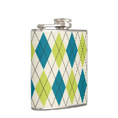 Blauwe en groene stijl heupfles (Rechts)