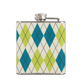 Blauwe en groene stijl heupfles (Achterkant)