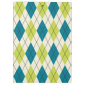 Blauwe en groene stijl klembord (Achterkant)