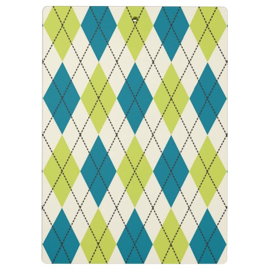 Blauwe en groene stijl klembord (Achterkant)