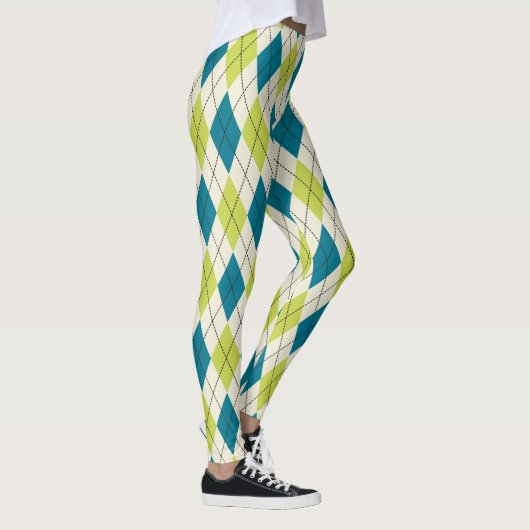 Blauwe en groene stijl leggings (Rechts)