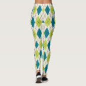 Blauwe en groene stijl leggings (Achterkant)