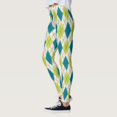 Blauwe en groene stijl leggings (Links)