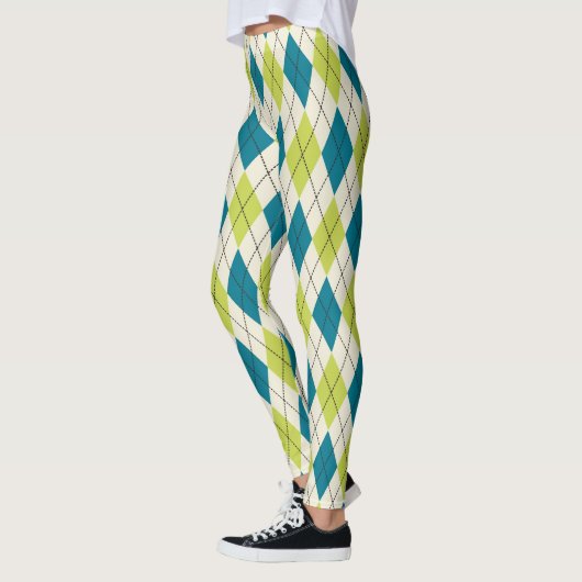 Blauwe en groene stijl leggings (Links)